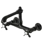 Kingston Brass KS7240BEX Essex 1.2 Gpm Wall Mounted Bridge Faucet - Matte Black. Fixed Price $275.00.