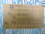 Grohe Classic 25-519 Shower Faucet W/acrylic Handles O.e.m. Made In West Germany. Fixed Price $169.00.
