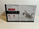 Delta Handle Centerset Bathroom Faucet Brushed Nickel B2515LF-SSPPU-ECO. Fixed Price $39.99.