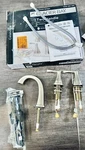 Glacier Bay Calandine 8 In. Widespread 2-HANDLE Bathroom Faucet Brushed Nickel. Fixed Price $34.69.