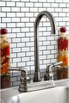 Kingston Brass KB493 Magellan Bar Faucet 3/4" Vintage Nickel Finish New. Fixed Price $35.63.
