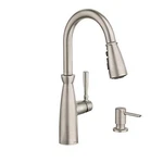 Moen Surie One Handle High-arc Pull-down Kitchen Faucet Stainless. Fixed Price $269.99.