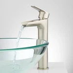 Signature Hardware-pagosa Waterfall Vessel Faucet W/pop-up Drain -brushed Nickel. Fixed Price $82.99.