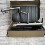 Flwueue Wall Mount Kitchen Sink Faucet 8" Center Folding Commercial. Fixed Price $79.99.