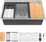Homikit 33 X22 Inch Kitchen Sink With Soap Dispenser. Fixed Price $140.00.