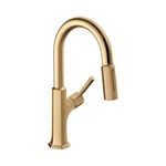 Hansgrohe Locarno Gold Bar Kitchen Faucets With Pull Down. Fixed Price $229.45.