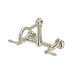 Rohl Acqui Wall Mount Column Spout Bridge Kitchen Faucet, Nickel A1456LMPN-2. Fixed Price $659.00.