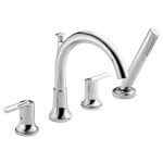 Delta Trinsic Roman Tub Faucet Trim W/ Hand Shower Chrome-certified Refurbished. Fixed Price $351.71.