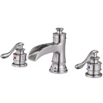 Bwe 8 In. Widespread 2-HANDLE Bathroom Faucet Spot Resist Brushed Nickel. Fixed Price $49.99.