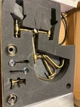 Whitehaus WHKWLV3-9402-NT-AB Vintage Iii Plus Wall Mount Faucet With Side Spray,. Fixed Price $654.99.