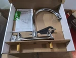 Seasons Raleigh Two Handle Gooseneck Kitchen Faucet (158074). Fixed Price $21.00.