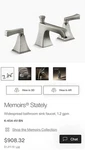 Kohler K-454-4V-BN Memoirs Widespread Bathroom Sink Faucet Brushed Nickel New. Fixed Price $680.00.