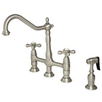 Kingston Brass KS127.AXBS Heritage 1.8 Gpm Widespread Bridge - Nickel. Fixed Price $380.22.