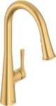Brushed Gold Southport Pull-down Kitchen Faucet With Sprayer, 1.8 Gpm. Fixed Price $565.99.