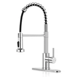 Khqf Kitchen Faucet With Pull Down Sprayer,commercial Single Handle Stainless. Fixed Price $76.16.
