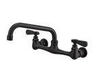 Bwe 2-HANDLE Wall Mount Kitchen Faucet With 8 Inch Swivel Spout Matte Black. Fixed Price $47.51.