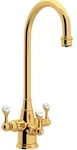 Rohl Georgian Era U.1220LS-ULB-2 Unlacquered Brass Filtration Bar/prep Faucet. Fixed Price $759.95.