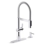 Kohler Koi Pre-rinse Pull-down Kitchen Faucet, Deck-mount, Polished Chrome. Fixed Price $199.95.