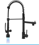 Black Kitchen With Pull Down Sprayer,commercial Led Faucet,single. Fixed Price $269.99.