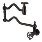 Kingston Brass KS2105RKZ Wall Mount Pot Filler Faucet With Knurled Handle,bronze. Fixed Price $362.47.
