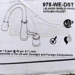 Delta 978-WE-DST Leland One Handle Pull-down Kitchen Faucet, Chrome. Fixed Price $215.00.