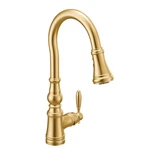 Home Kitchen Remodel Moen Brushed Gold Pulldown Faucet S73004BG. Fixed Price $688.99.