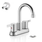 Phiestina 4 Inch Centerset 2 Or 3 Holes Handle Chrome Lead-free Bathroom Fa.... Fixed Price $43.71.