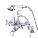 Kingston Brass Vintage Deck Mount Clawfoot Tub Filler Hand Shower Msrp $1330. Fixed Price $499.99.