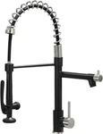 Pull Down Kitchen Faucet With Sprayer, Commercial Matte Black&brushed Nickel. Fixed Price $198.59.