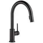 Delta Trinsic Pull-down Kitchen Faucet Matte Black-certified Refurbished. Fixed Price $443.39.