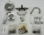 Water Creation Vintage 3.375 Inch Center Deck Mount Tub Faucet Gooseneck Spout. Fixed Price $199.00.
