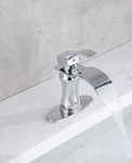 Yodel Single Handle Chrome Waterfall Bathroom Sink Faucet 1 Hole Hot/cold Mixer. Fixed Price $35.00.