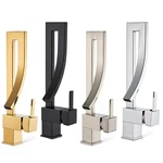 Bathroom Vessel Sink Faucet Waterfall Curved Spout Basin Vanity Mixer Tap 1 Hole. Fixed Price $42.99.