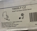 Delta Nicoli 19868LF-CZ Single Handle Pull-down Kitchen Faucet Bronze. Fixed Price $129.95.