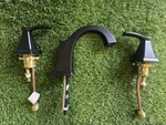 Delta Flynn 35768LF-BL Centerset 4IN Matte Black 2-HANDLE Bathroom Faucet. Fixed Price $190.00.
