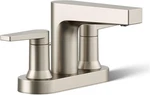 Kohler 97031-4-BN Taut Centerset Bathroom Sink Faucet, 1.2 Gpm Invibrant Brushed. Fixed Price $243.30.
