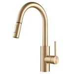 Single Handle Pull Down Kitchen Faucet 15 1/8 Inch Brushed Brass KPF-2620BB. Fixed Price $369.99.