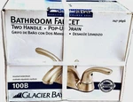 4" Glacier Bay Centerset 2-HANDLE Faucet Brushed Nickel Ceramic Valve New Nib. Fixed Price $32.00.