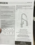 Moen Cia 1.5 Gpm Pre-rinse Semi-professional Pull Down Kitchen Faucet 7822BL. Fixed Price $656.99.