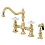 Kingston Brass KS327.PXBS Restoration 1.8 Gpm Widespread Bridge -. Fixed Price $640.22.