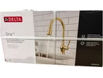 Delta Oria Champagne Bronze Single Handle Kitchen Faucet Deck Mount 19727LF-CZ. Fixed Price $189.99.