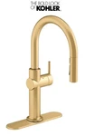 Kohler K-22974-2MB Kitchen Faucet In Vibrant Brushed Modern Brass ($799.00). Fixed Price $497.00.