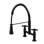 Kingston Brass GS1270AX Heritage Pull-down Sprayer Kitchen Faucet Matte Black. Fixed Price $153.47.