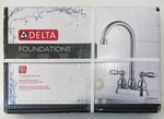 Delta Foundations Model B28911LF Two Handle Chrome Faucet 4" Centerset Bar/prep. Fixed Price $59.99.
