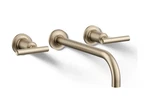 Kohler Purist K-T14414-4-BV Wall Mounted Bathroom Sink Faucet Brushed Bronze New. Fixed Price $538.00.
