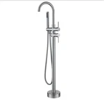 Casainc 2-HANDLE Residentail Freestanding Bathtub Faucet W/handshower, Nickel. Fixed Price $139.00.