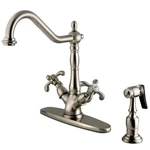 Kingston Brass KS123.TXBS French Country 1.8 Gpm Hole Kitchen - Nickel. Fixed Price $370.47.