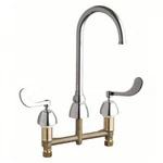Chicago Faucets 786-GN2FCABCP Gooseneck Lever Handle Chrome. Fixed Price $200.00.