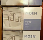 Moen 8" Widespread Sink Faucet Double Handle Bathroom W/ Valve & Drain. Fixed Price $74.88.