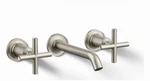 Kohler Purist Widespread Wall-mount Bathroom Sink Faucet K-T14413-3-BN. Fixed Price $400.00.